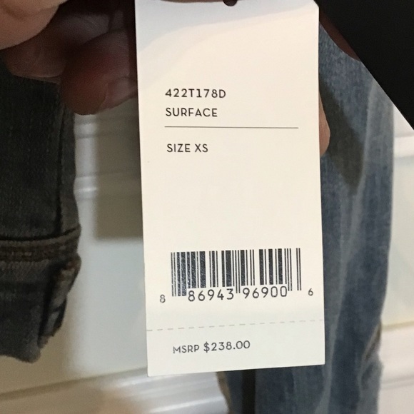 J Brand Harlow Surface Shrunken Cropped Blue Denim Jean Jacket Women XSmall $238 - Picture 6 of 7